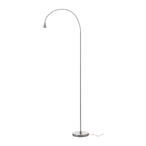 TIVED LED floor/read lamp, nickel plated - 501.809.56