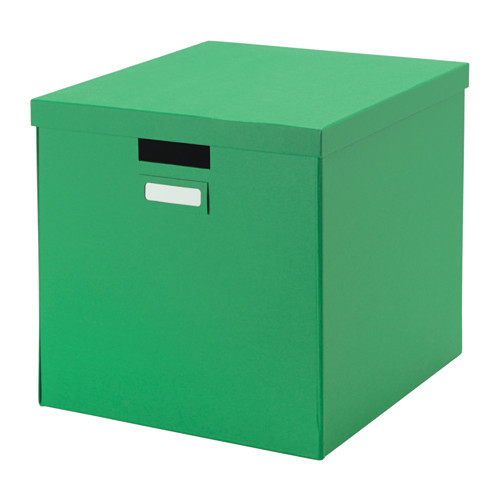 TJENA Box with lid, green - 802.919.91