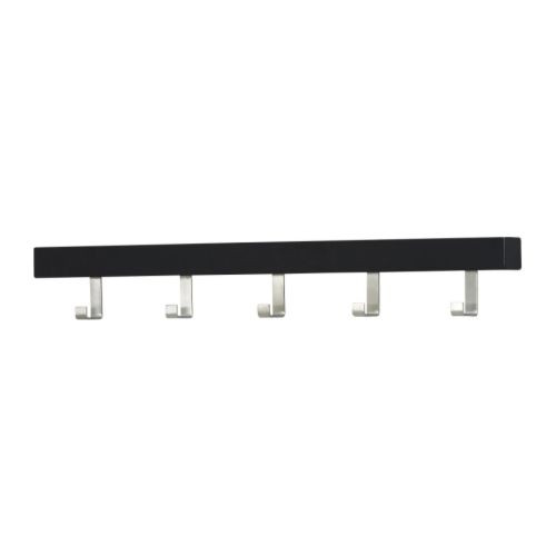 TJUSIG Wall/door rack with knobs, black - 402.426.53