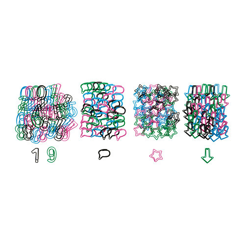 VÄLBEKANT Paper clips, assorted designs, assorted colors - 302.675.78