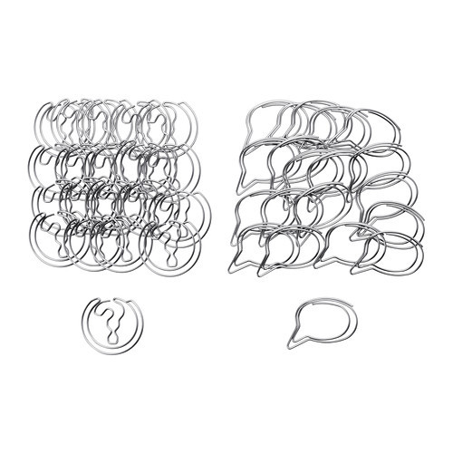 VÄLBEKANT Paper clips, assorted designs, silver color - 102.675.79