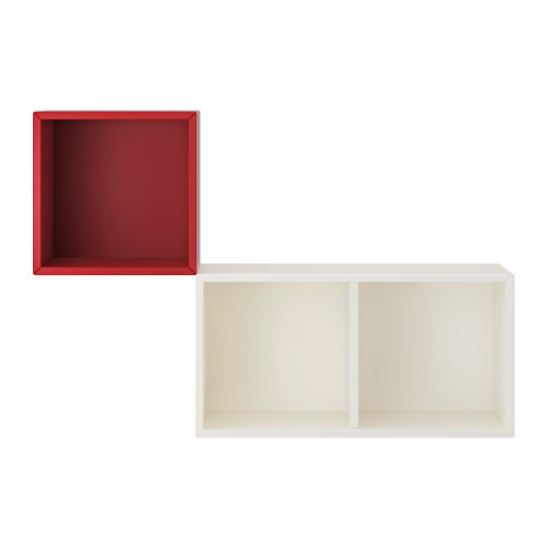 VALJE Wall cabinet, white, red - 590.465.91
