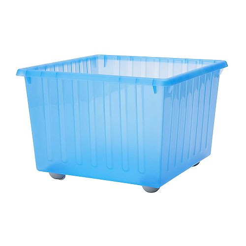 VESSLA Storage crate with casters, blue - 800.985.16