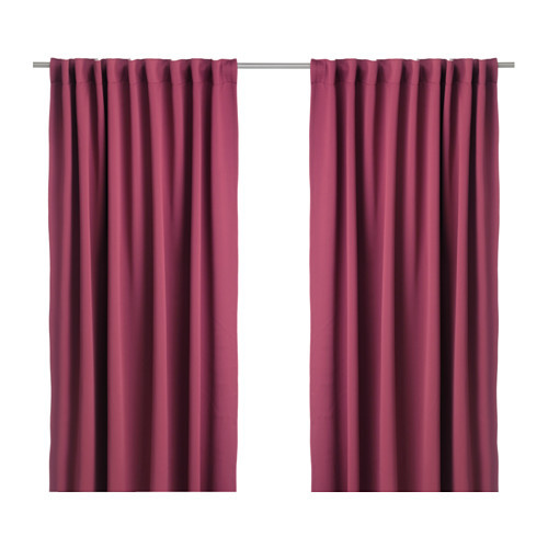 WERNA Block-out curtains, 1 pair, dark red - 502.938.59