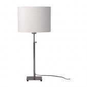 ALÄNG Table lamp, nickel plated, white - 500.291.62