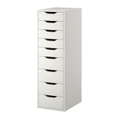 ALEX Drawer unit with 9 drawers, white - 501.928.22