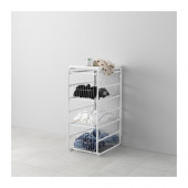 ALGOT Frame with 3 wire baskets/top shelf, white - 999.034.77