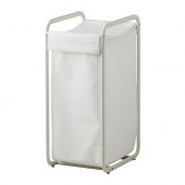 ALGOT Laundry bag with frame, white - 402.332.91