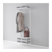 ALGOT Wall upright/shelves/rod, white - 099.038.20