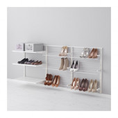 ALGOT Wall upright/shelves/shoe organizer, metal white - 190.685.23