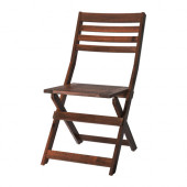 ÄPPLARÖ Chair, outdoor, brown foldable brown stained brown stained - 102.085.37