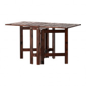 ÄPPLARÖ Gateleg table, outdoor, brown stained brown - 502.085.35