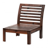 ÄPPLARÖ One-seat section, outdoor, brown stained brown - 602.051.88