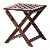 ÄPPLARÖ Stool, outdoor, brown foldable brown stained - 202.049.25