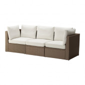 ARHOLMA Sofa, outdoor, brown, beige - 698.937.62