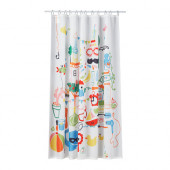 BADBÄCK Shower curtain, multicolor - 302.952.65