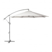 BAGGÖN Umbrella, hanging, white - 502.602.84