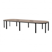 BEKANT Conference table, gray, black - 690.063.11