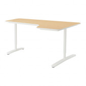 BEKANT Corner desk-right, birch veneer, white - 290.064.12