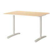 BEKANT Desk, birch veneer, white - 190.063.37