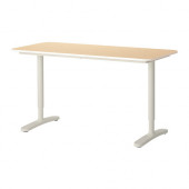 BEKANT Desk, birch veneer, white - 190.063.42