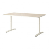 BEKANT Desk, birch veneer, white - 790.227.92