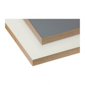 BERGSTENA Countertop, double-sided, white, dark gray wood effect edge - 402.748.80