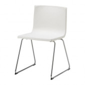 BERNHARD Chair, chrome plated, Kavat white - 801.530.70