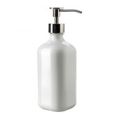 BESTÅENDE Detergent dispenser, white glass - 302.339.65