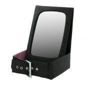 BETRAKTA Table mirror with storage, black, pink - 302.519.40