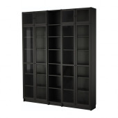 BILLY /
OXBERG Bookcase, black-brown - 690.204.73