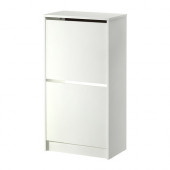 BISSA Shoe cabinet with 2 compartments, white - 502.427.37