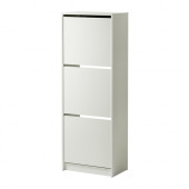 BISSA Shoe cabinet with 3 compartments, white - 102.427.39
