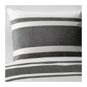 BJÖRNLOKA Duvet cover and pillowcase(s), black white, black - 402.409.46