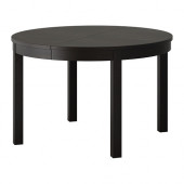 BJURSTA Extendable table, brown-black - 201.167.78