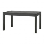 BJURSTA Extendable table, brown-black - 701.162.62