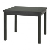 BJURSTA Extendable table, brown-black - 501.168.09