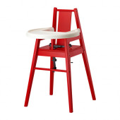 BLÅMES Highchair with tray, red - 901.690.04