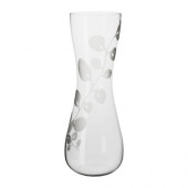 BLOMSTER Vase, clear glass, patterned - 201.136.33