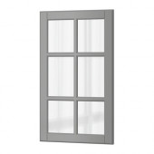 BODBYN Glass door, gray - 202.660.51