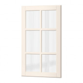 BODBYN Glass door, off-white - 502.663.61