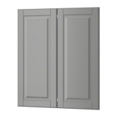 BODBYN 2-p door/corner base cabinet set, gray - 502.660.40