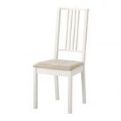 BÖRJE Chair, white, Kungsvik sand - 302.115.34