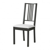 BÖRJE Chair, brown-black, Gobo white - 901.168.50