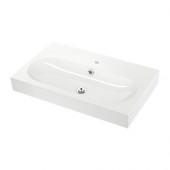 BRÅVIKEN Sink, 1 bowl, white - 101.808.02