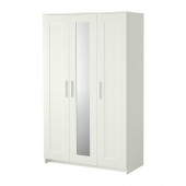 BRIMNES Wardrobe with 3 doors, white - 702.458.53
