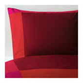 BRUNKRISSLA Duvet cover and pillowcase(s), red - 400.398.02