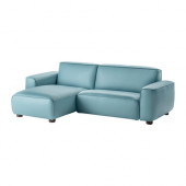 DAGARN Loveseat with chaise, Kimstad turquoise - 602.991.96