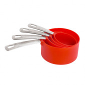 DESSERT Measuring cups, set of 4, red, stainless steel - 101.008.86