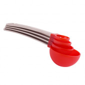 DESSERT Measuring spoons, set of 4, red, stainless steel - 301.008.85